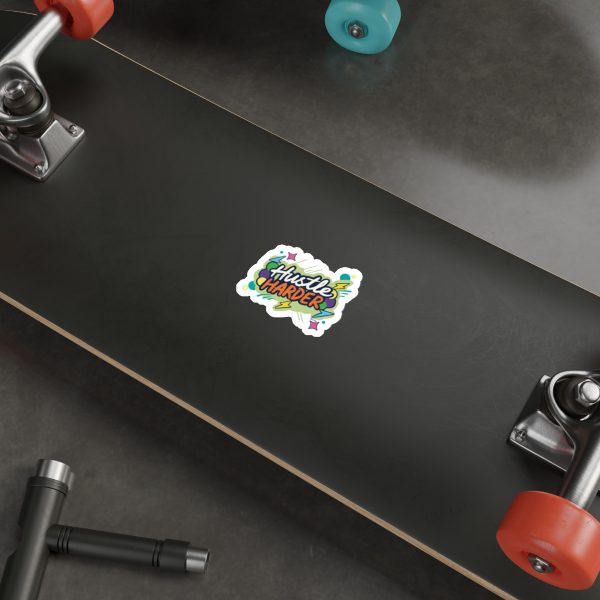 Hustle Harder Motivational Die Cut Sticker - Image 7