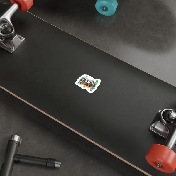 Hustle Harder Motivational Die Cut Sticker - Image 3